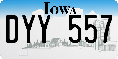 IA license plate DYY557