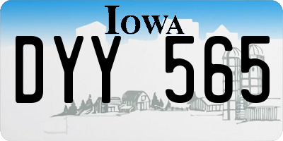 IA license plate DYY565