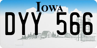 IA license plate DYY566