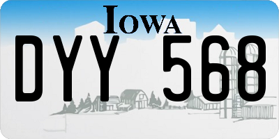 IA license plate DYY568