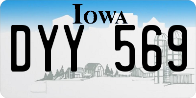 IA license plate DYY569