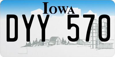 IA license plate DYY570