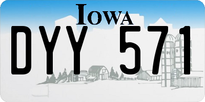 IA license plate DYY571