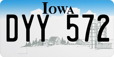IA license plate DYY572