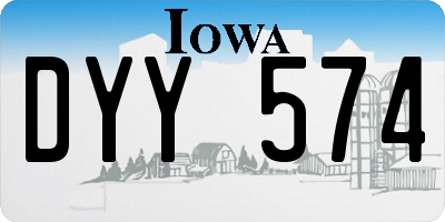 IA license plate DYY574