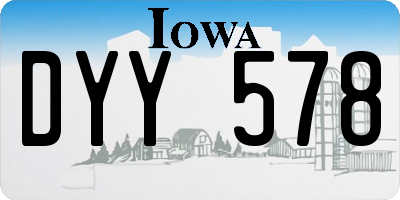 IA license plate DYY578