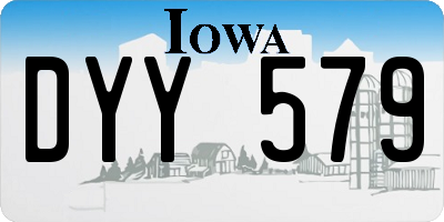 IA license plate DYY579