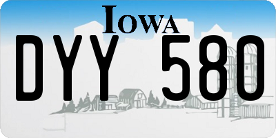 IA license plate DYY580