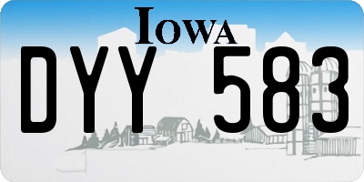 IA license plate DYY583