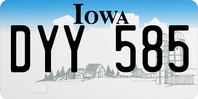 IA license plate DYY585