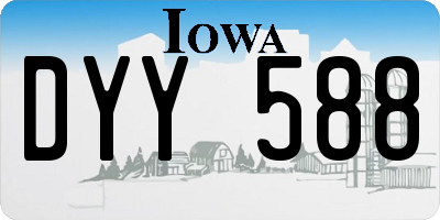 IA license plate DYY588