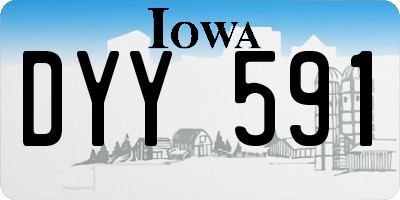 IA license plate DYY591