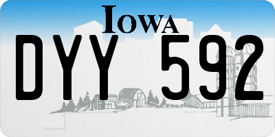 IA license plate DYY592