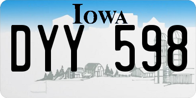 IA license plate DYY598
