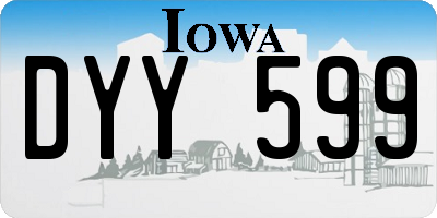 IA license plate DYY599