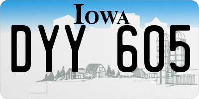 IA license plate DYY605