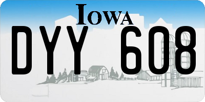IA license plate DYY608