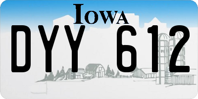 IA license plate DYY612