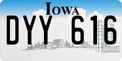 IA license plate DYY616