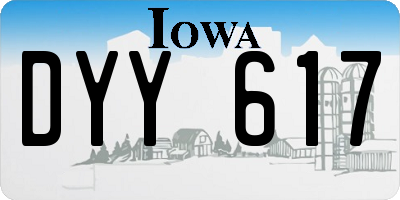 IA license plate DYY617