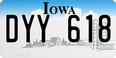 IA license plate DYY618