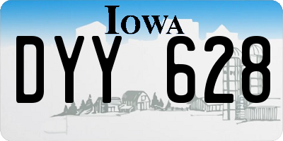 IA license plate DYY628