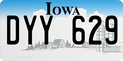 IA license plate DYY629