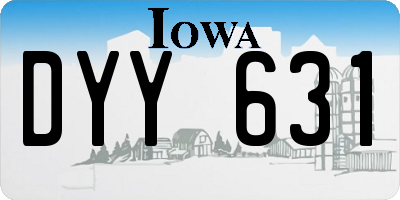 IA license plate DYY631