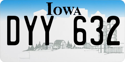 IA license plate DYY632