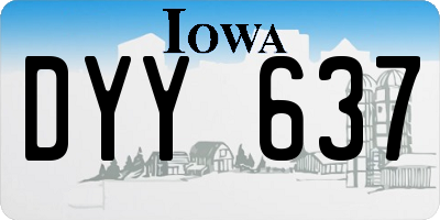 IA license plate DYY637