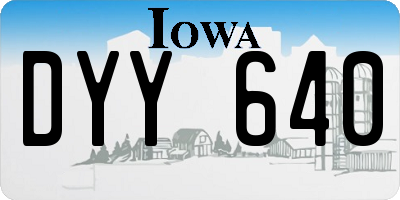IA license plate DYY640