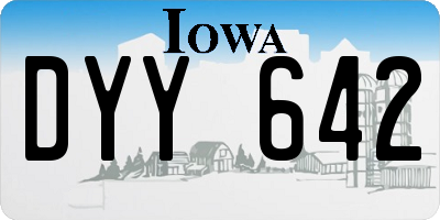 IA license plate DYY642