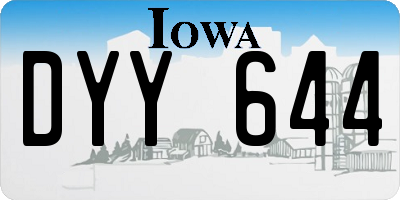 IA license plate DYY644