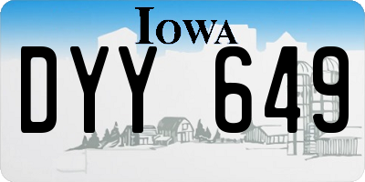 IA license plate DYY649