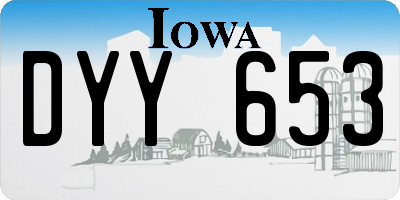 IA license plate DYY653