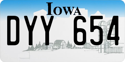 IA license plate DYY654