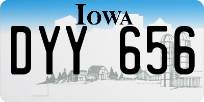 IA license plate DYY656