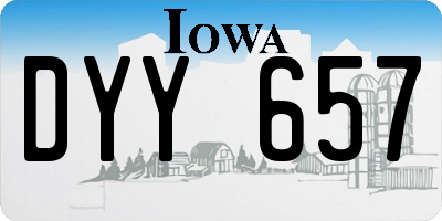 IA license plate DYY657