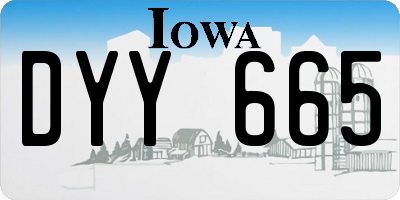 IA license plate DYY665