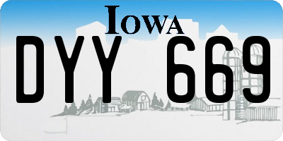 IA license plate DYY669