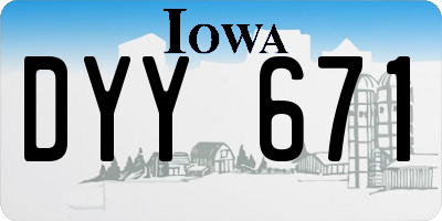 IA license plate DYY671