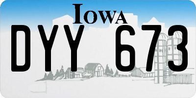 IA license plate DYY673