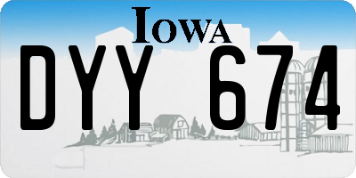 IA license plate DYY674