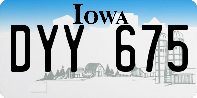 IA license plate DYY675