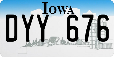 IA license plate DYY676