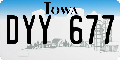 IA license plate DYY677