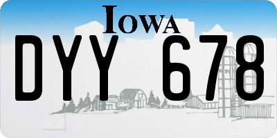 IA license plate DYY678