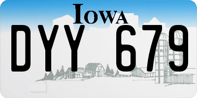 IA license plate DYY679