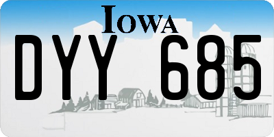 IA license plate DYY685