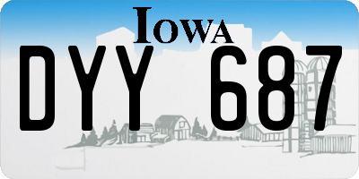 IA license plate DYY687